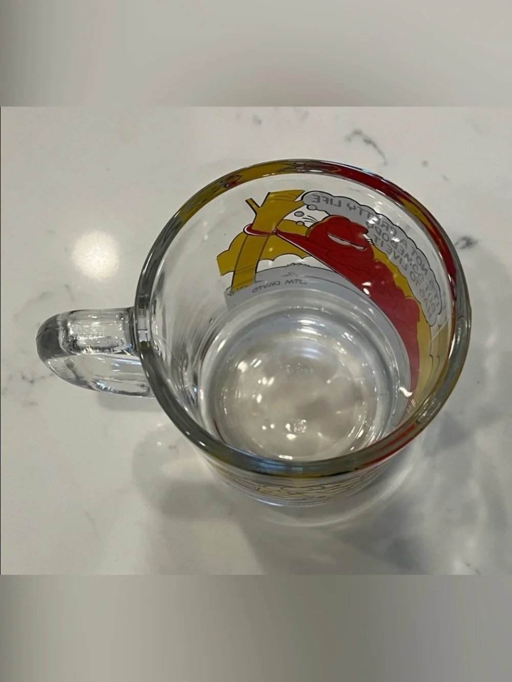 Vintage Garfield Glass Mug